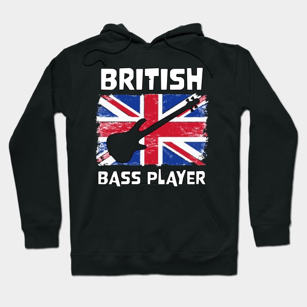 Platinum Jubilee Union Jack Best Bass Player Hoodie by jodotodesign